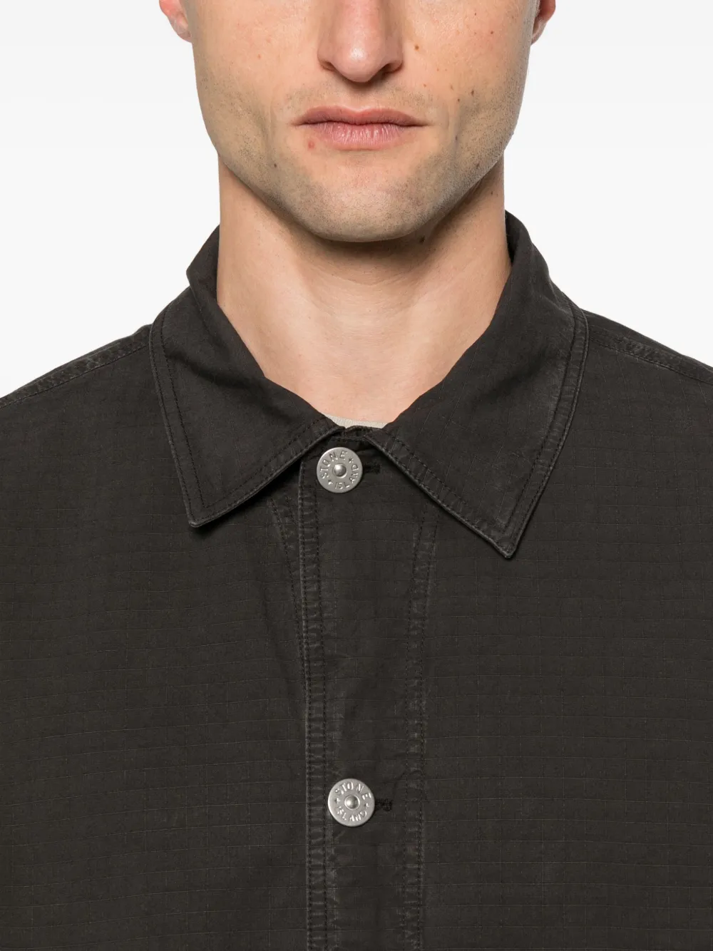 Stone Island Overhemd van katoenblend Grijs