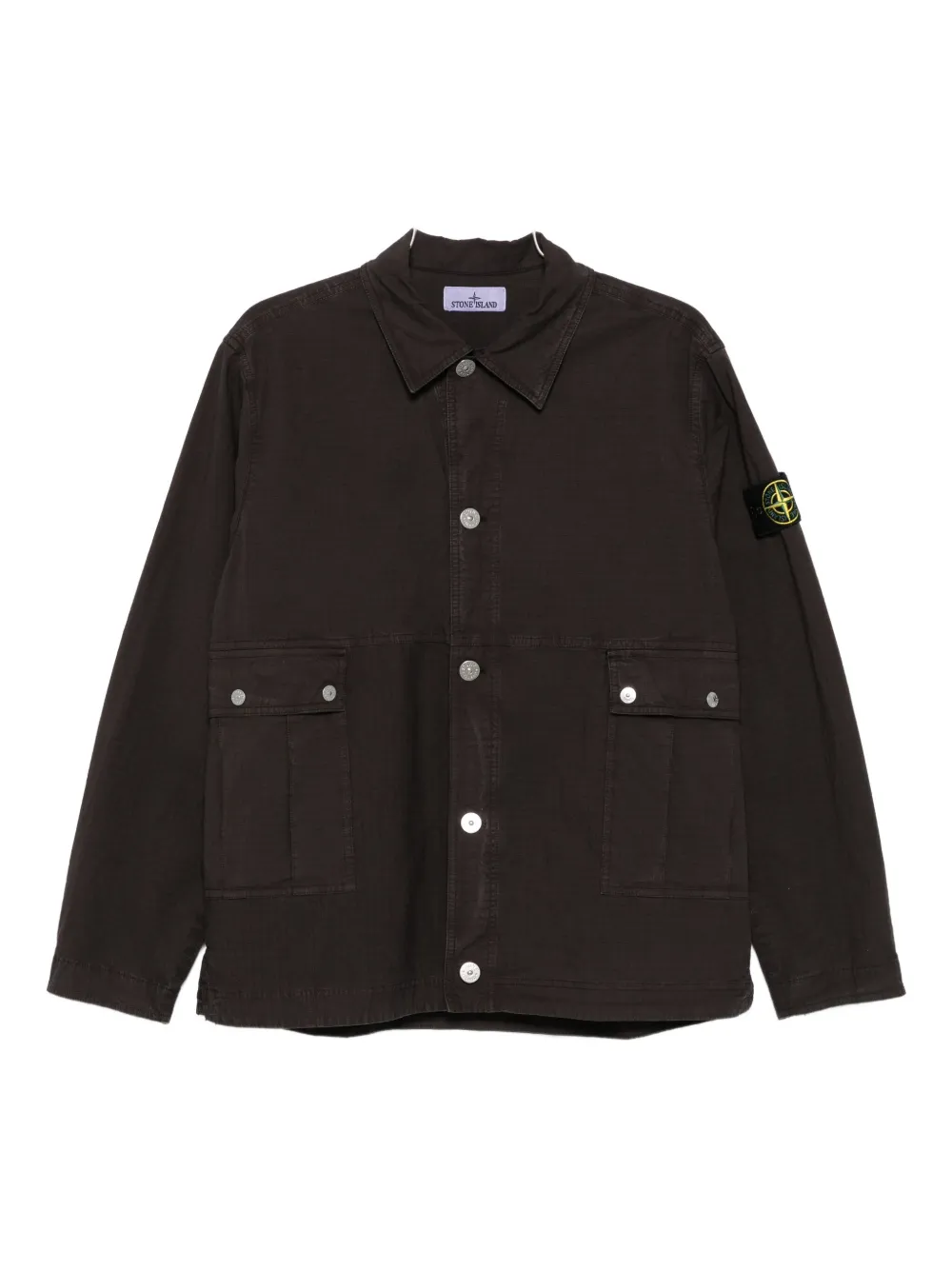 Stone Island Overhemd van katoenblend Grijs