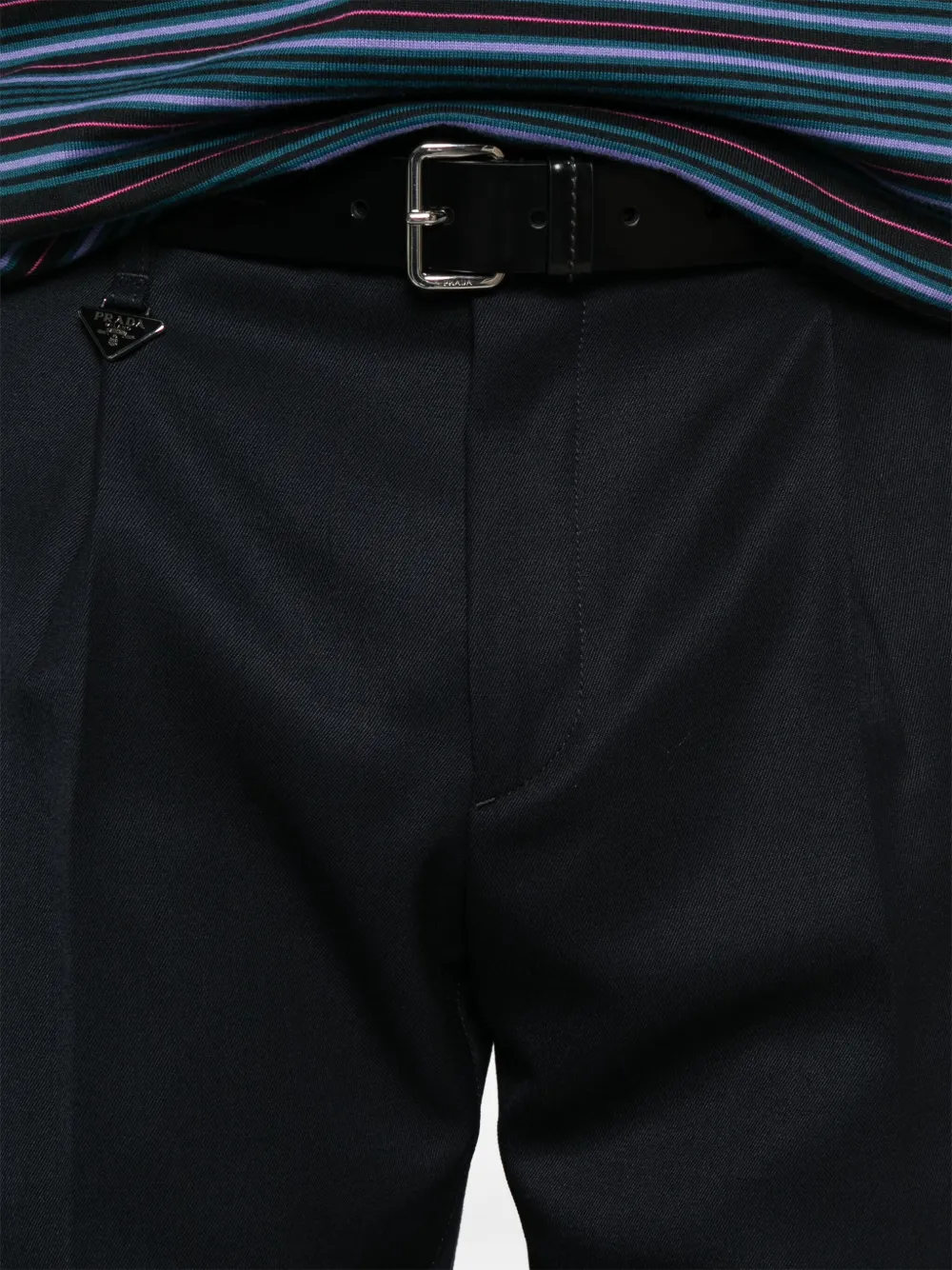 Prada Broek met logo Blauw