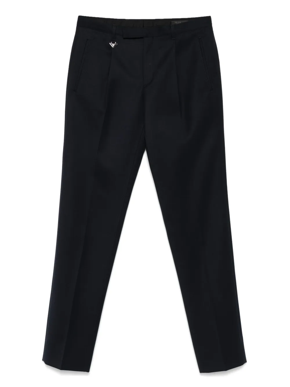 Prada triangle-logo trousers | Blue | Image 1