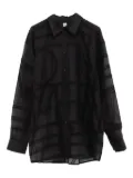 TOTEME geometric-embroidered shirt - Black