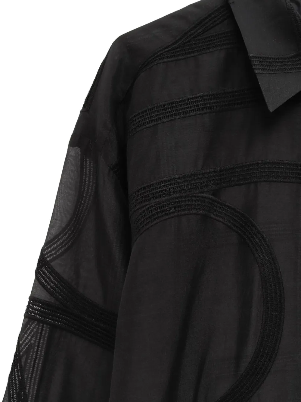 TOTEME Poloshirt met geometrisch borduurwerk Zwart