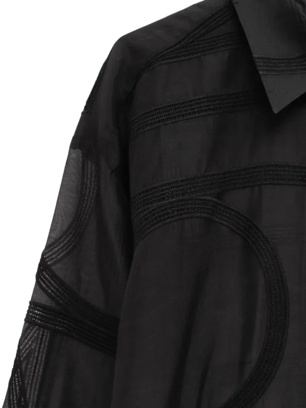 TOTEME Classic Crochet Shirt Black | Black | FARFETCH