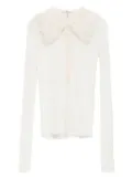 Chloé lace-collar long-sleeve shirt - White