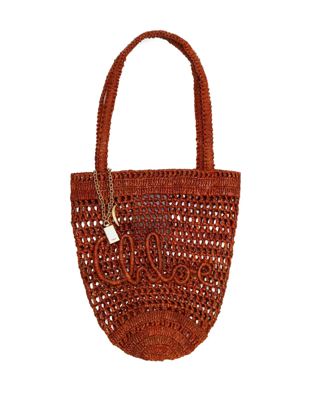 Chloé crochet-detail tote bag Rood