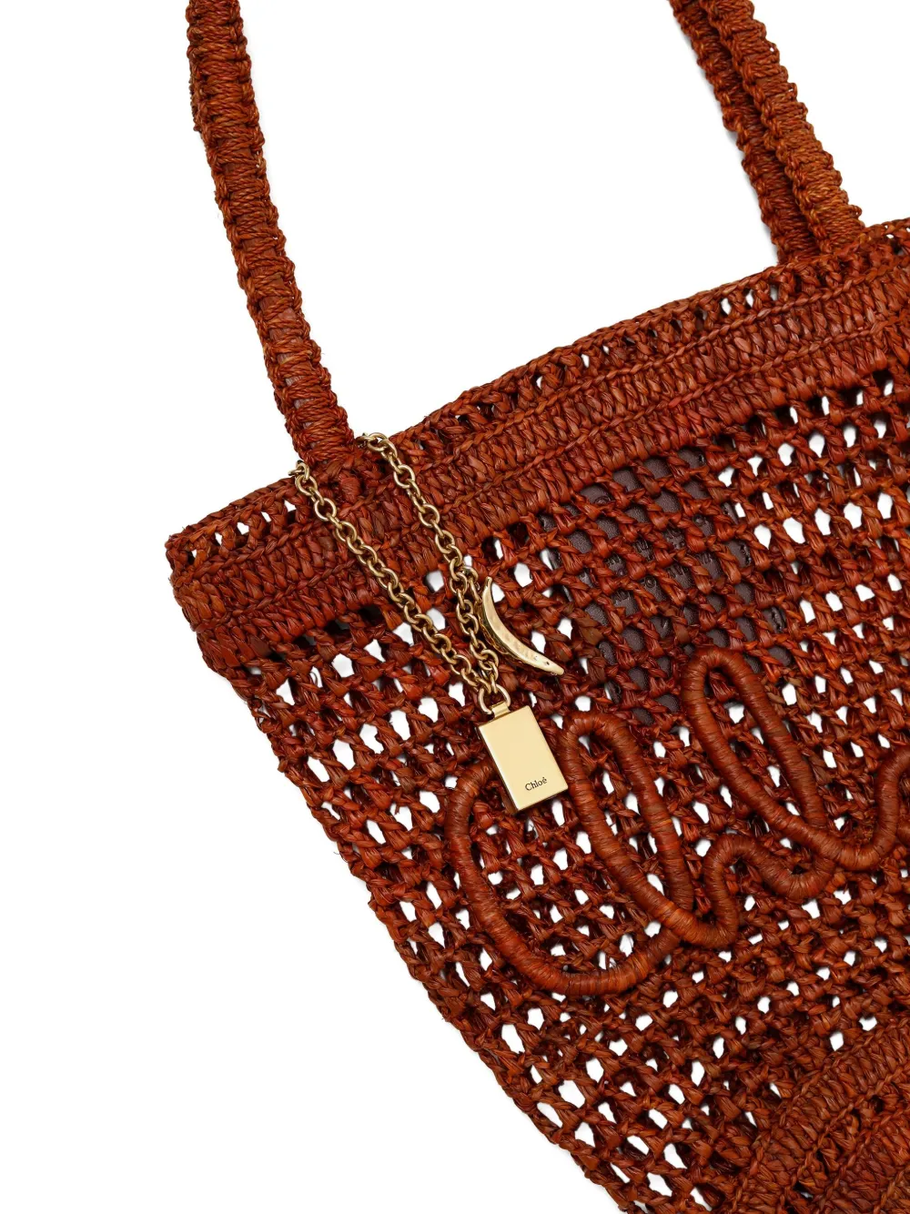 Chloé crochet-detail tote bag Rood