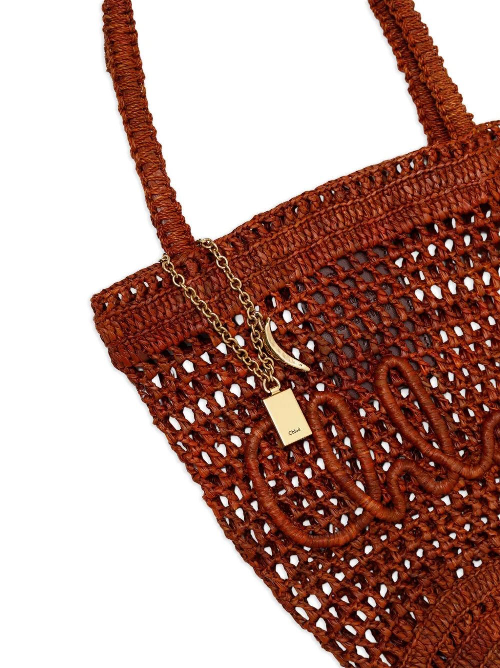 Chloé crochet-detail tote bag - Rood