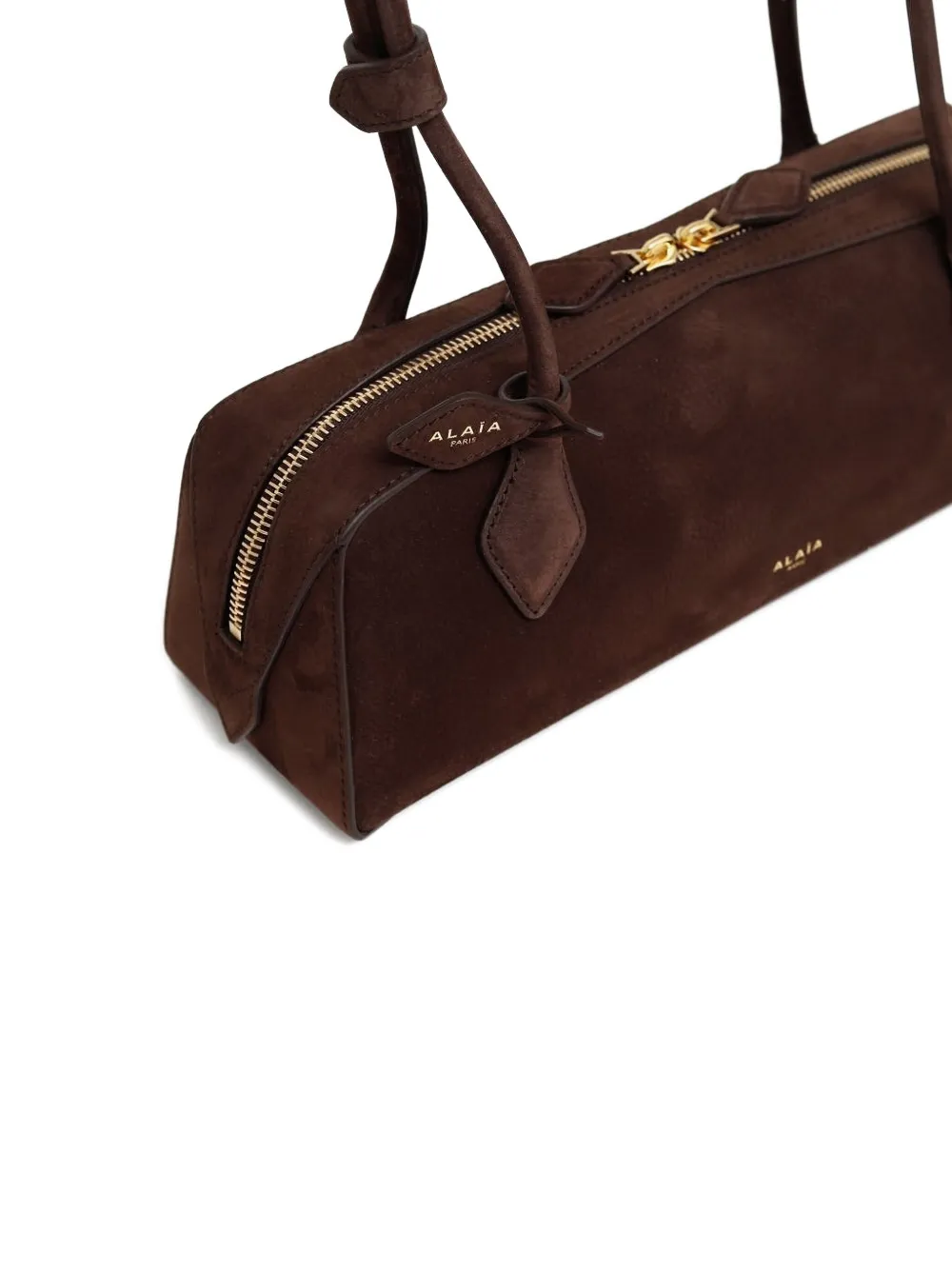 【関税&送料込】Alaia Teckel Medium Suede Shoulder Bag Le Teckel suede shoulder bag in blue - Alaia | Mytheresa