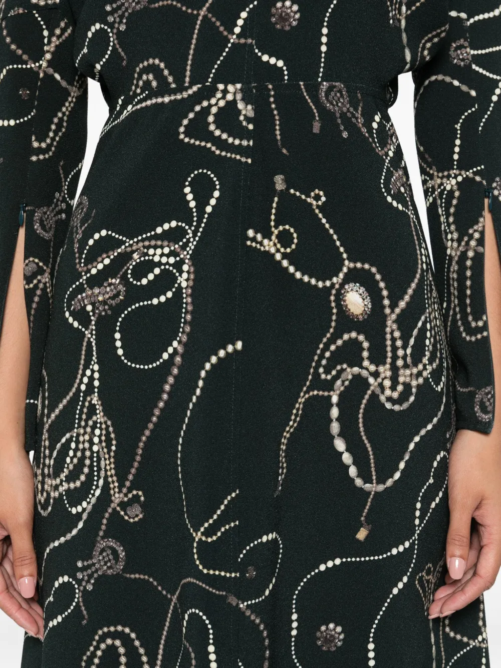 Victoria Beckham long-sleeve dress Zwart