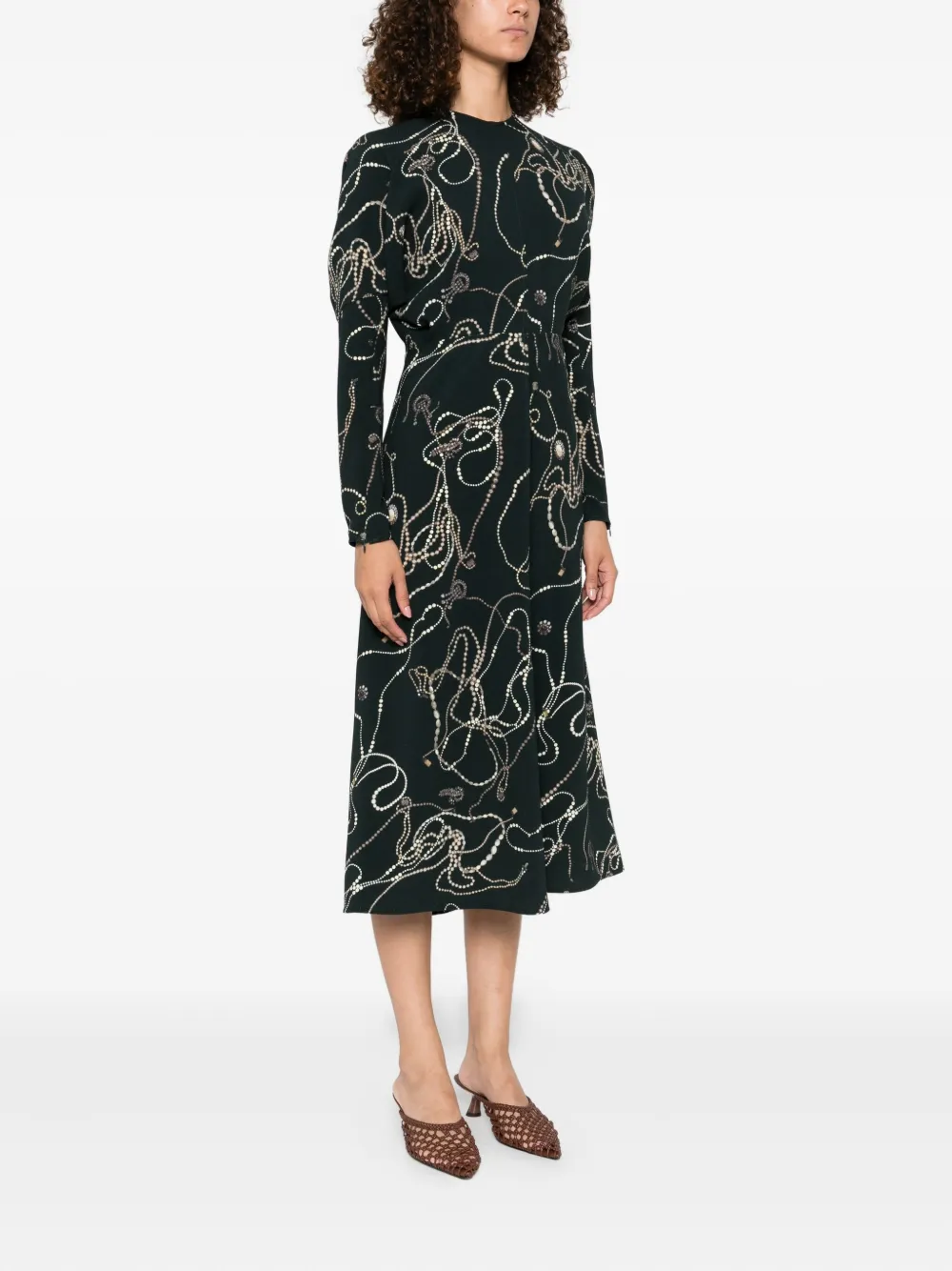 Victoria Beckham long-sleeve dress Zwart