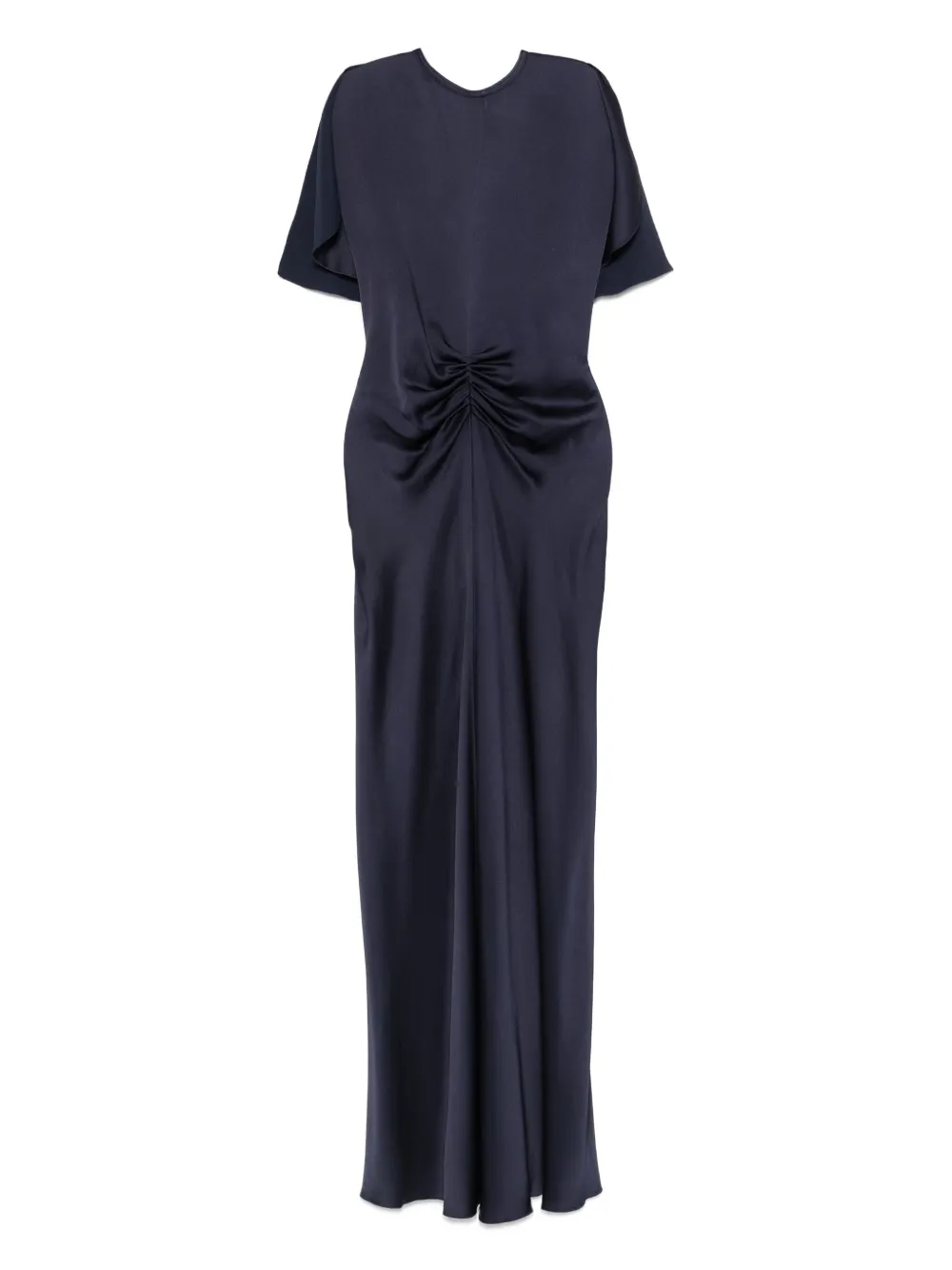 Victoria Beckham gathered-waist maxi dress Blauw