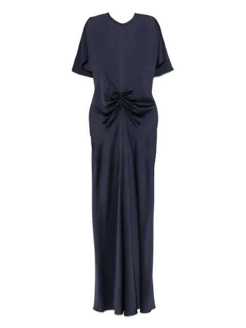 Victoria Beckham vestido largo con cintura fruncida