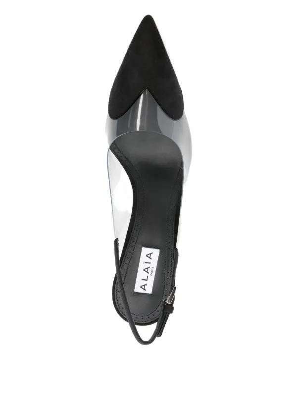 Alaïa 100mm Le Cœur heart-shaped Slingback Pumps | Black | FARFETCH
