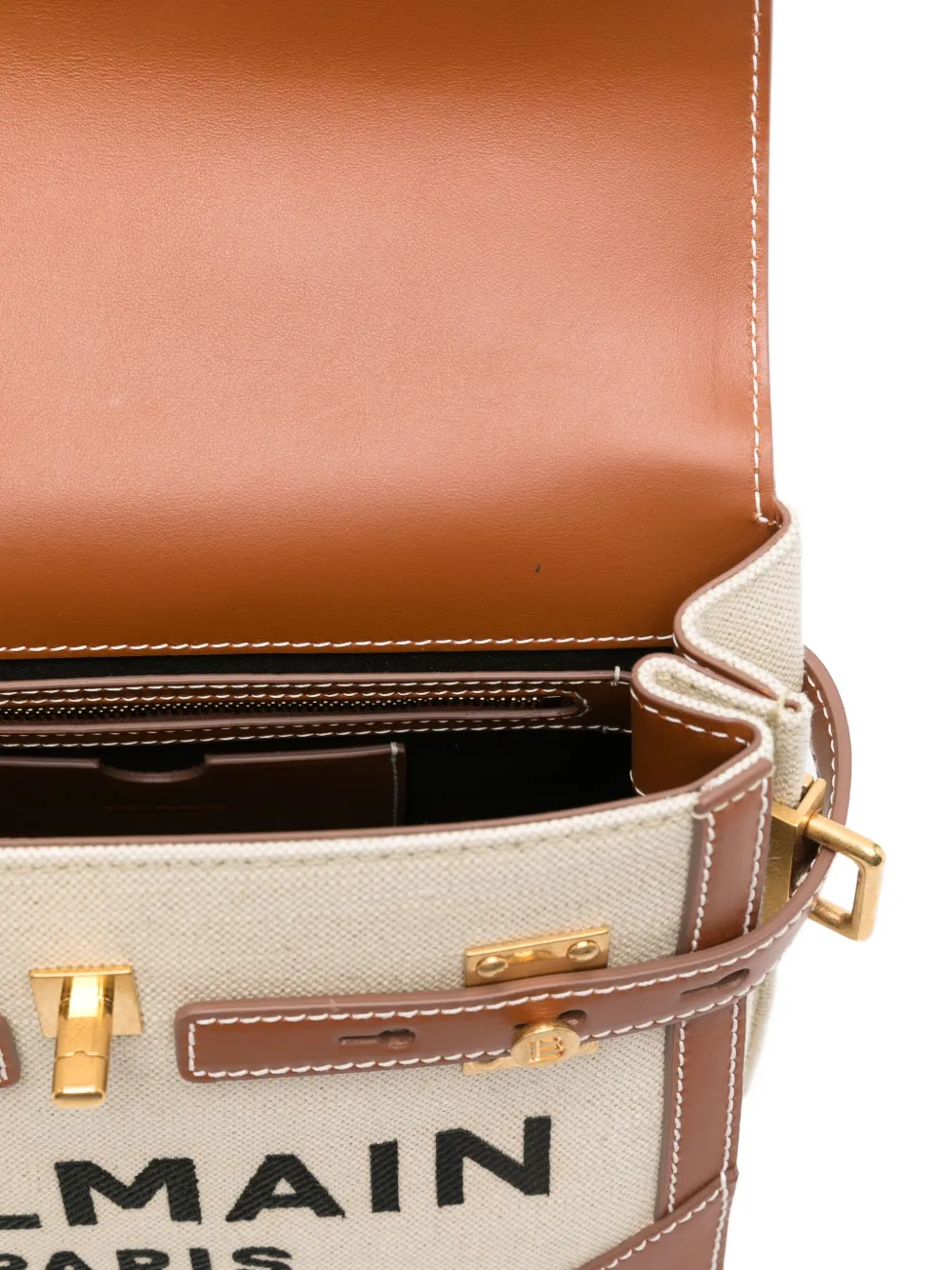 Balmain Satchel-Tasche mit Logo-Schild | Image 5