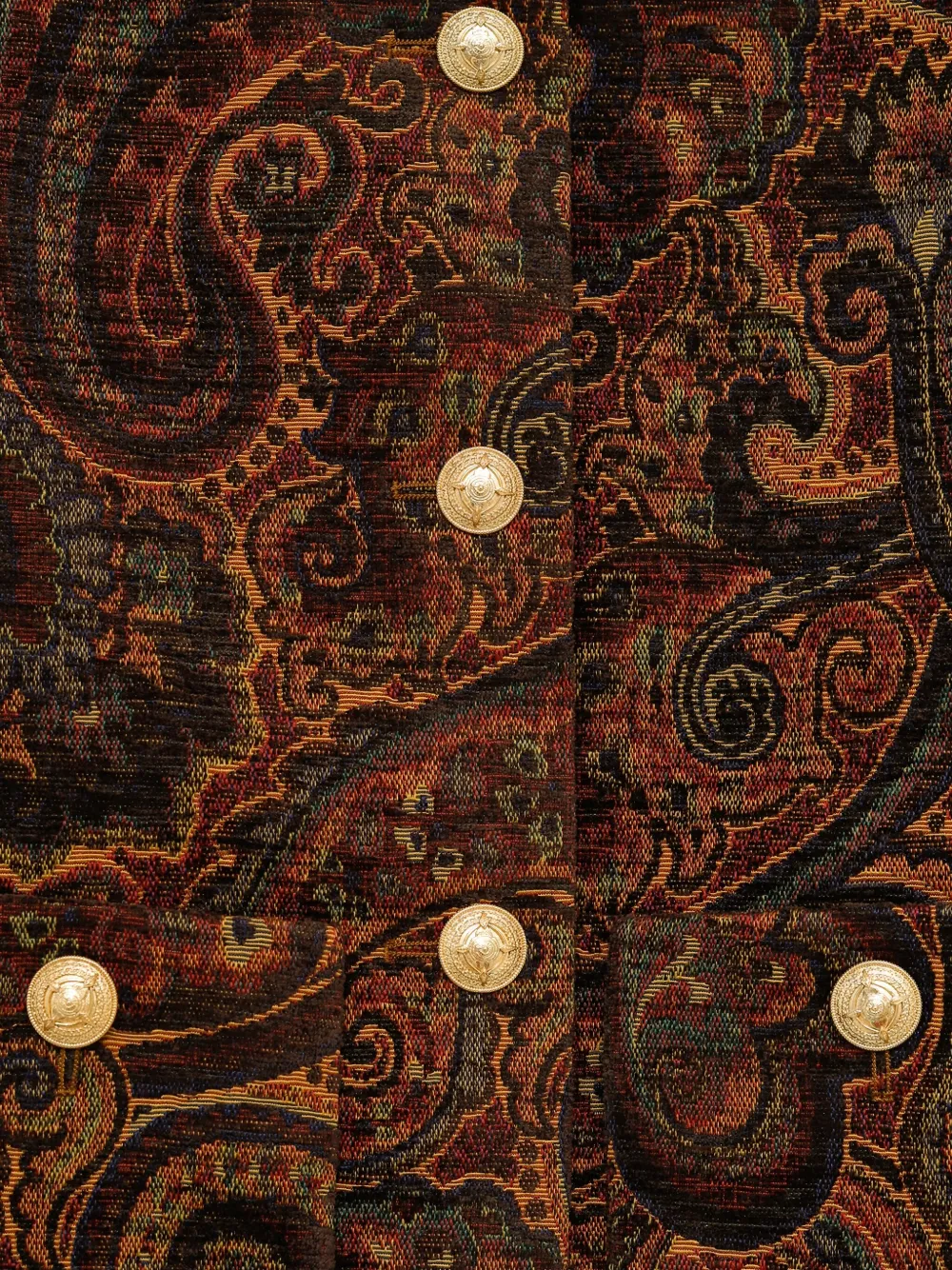 Chloé Cropped jack met paisley-print Bruin