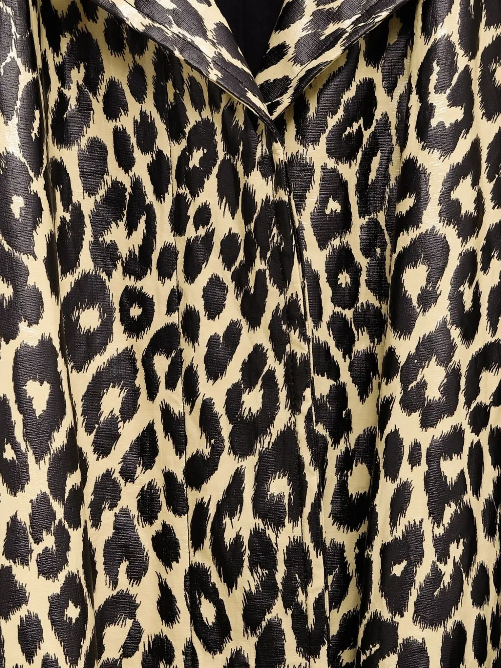 Jil Sander Leopard-print Belted Single-breasted Coat In Black