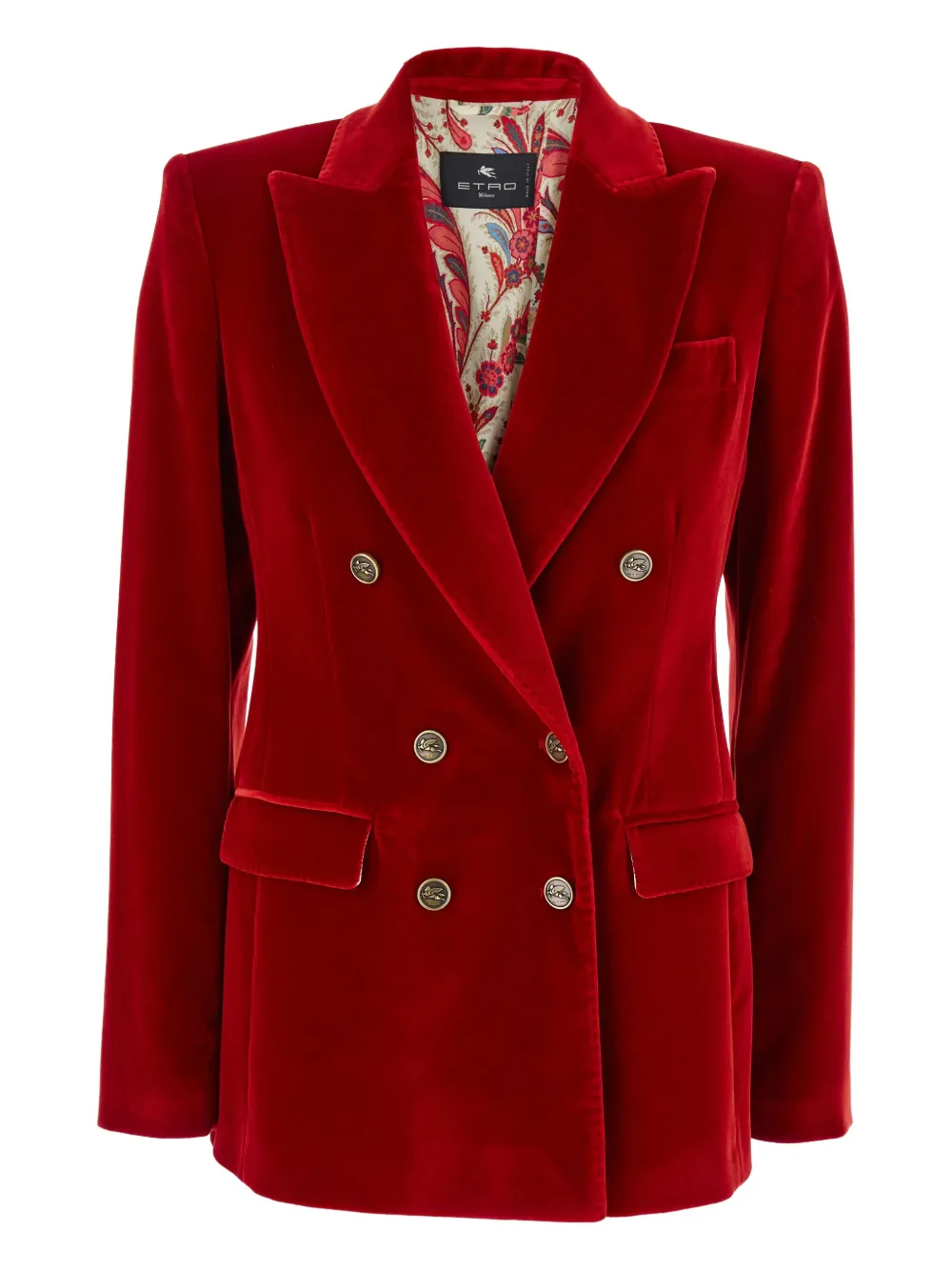 Etro Double-breasted Velvet Blazer