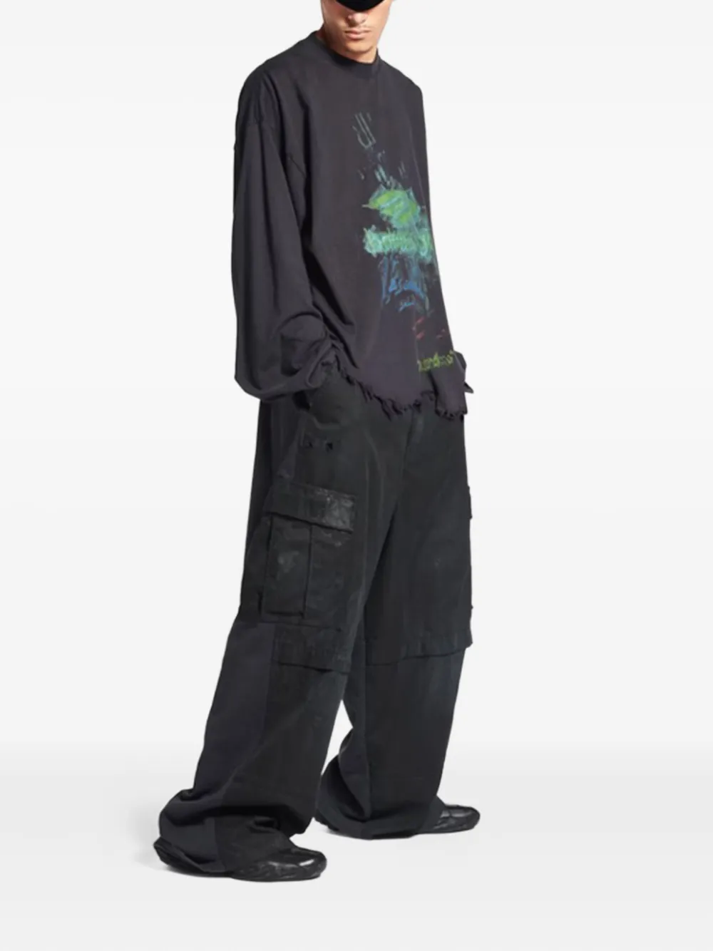 Balenciaga T-shirt met grafische print Zwart