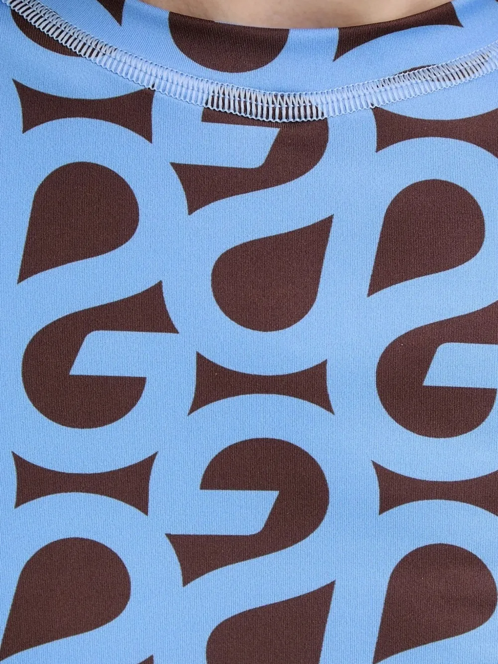 Stine Goya T-shirt met monogramprint en lange mouwen Paars