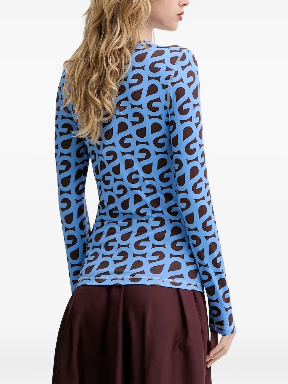 Stine Goya monogram-print long-sleeve T-shirt | T-Shirts & Jersey Shirts | Image 2
