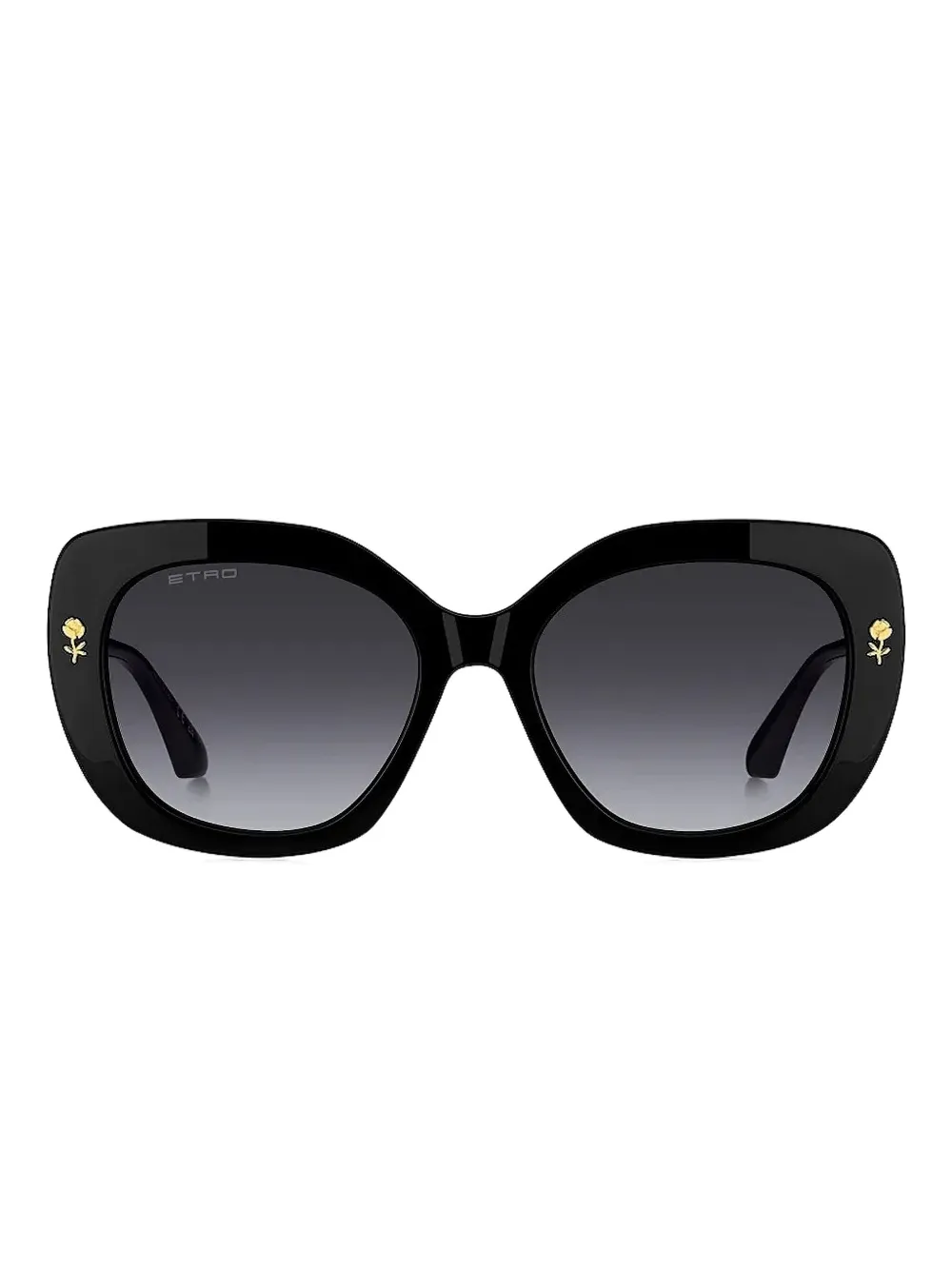 ETRO rose-embellished geometric sunglasses Zwart
