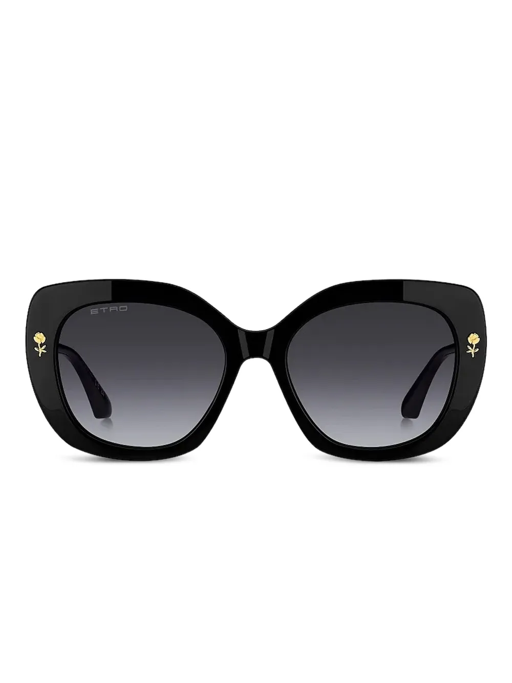 ETRO rose-embellished geometric sunglasses - Nero