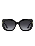 ETRO rose-embellished geometric sunglasses - Black