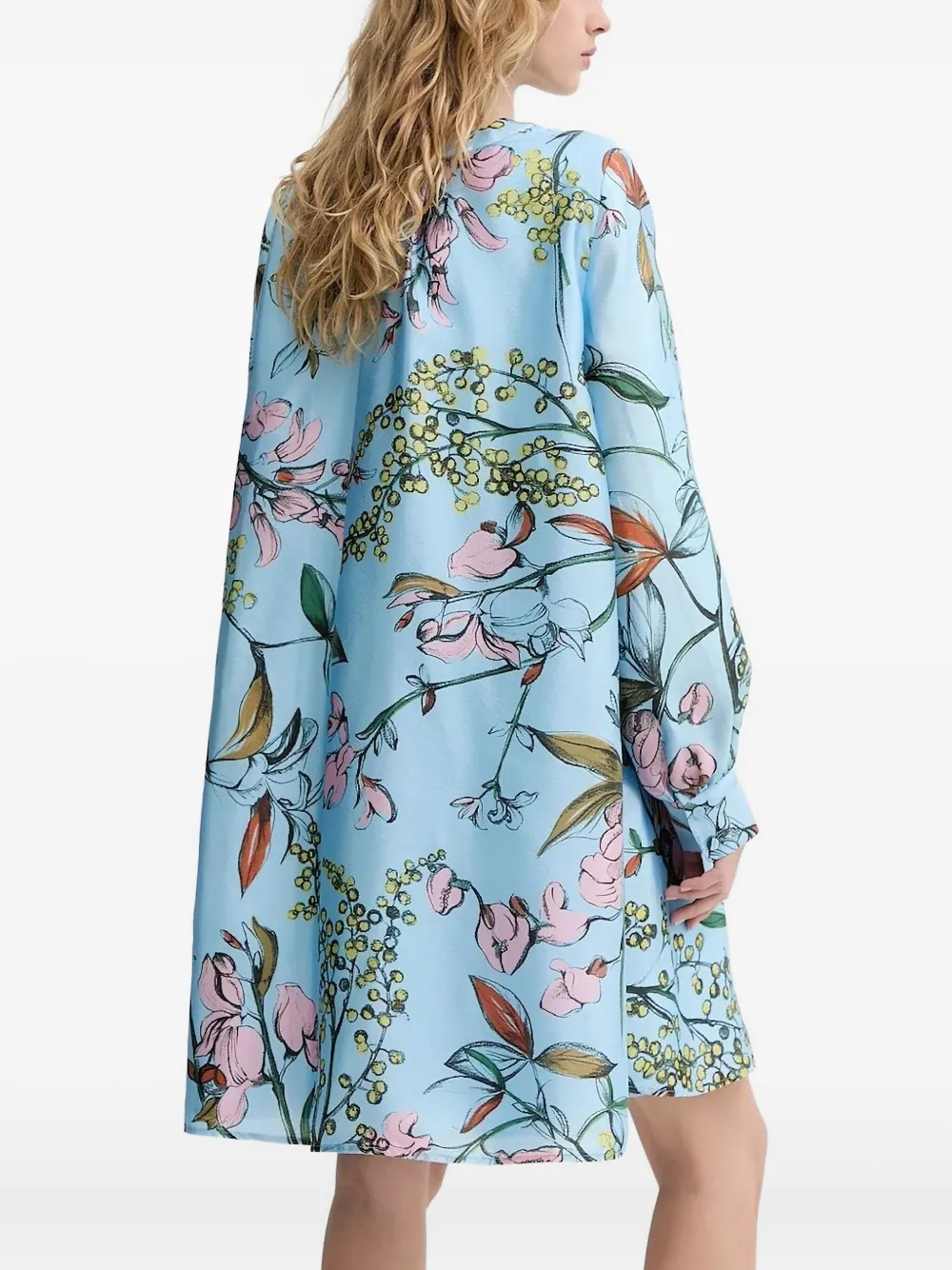 Stine Goya floral-print mini dress Blauw