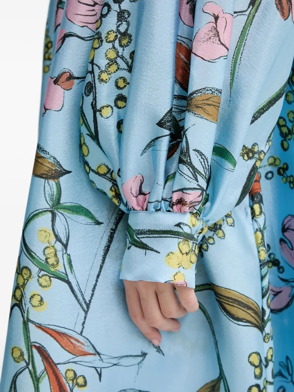 Stine Goya floral-print mini dress Blauw