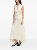 Stine Goya asymmetrical gold-clasp dress - White