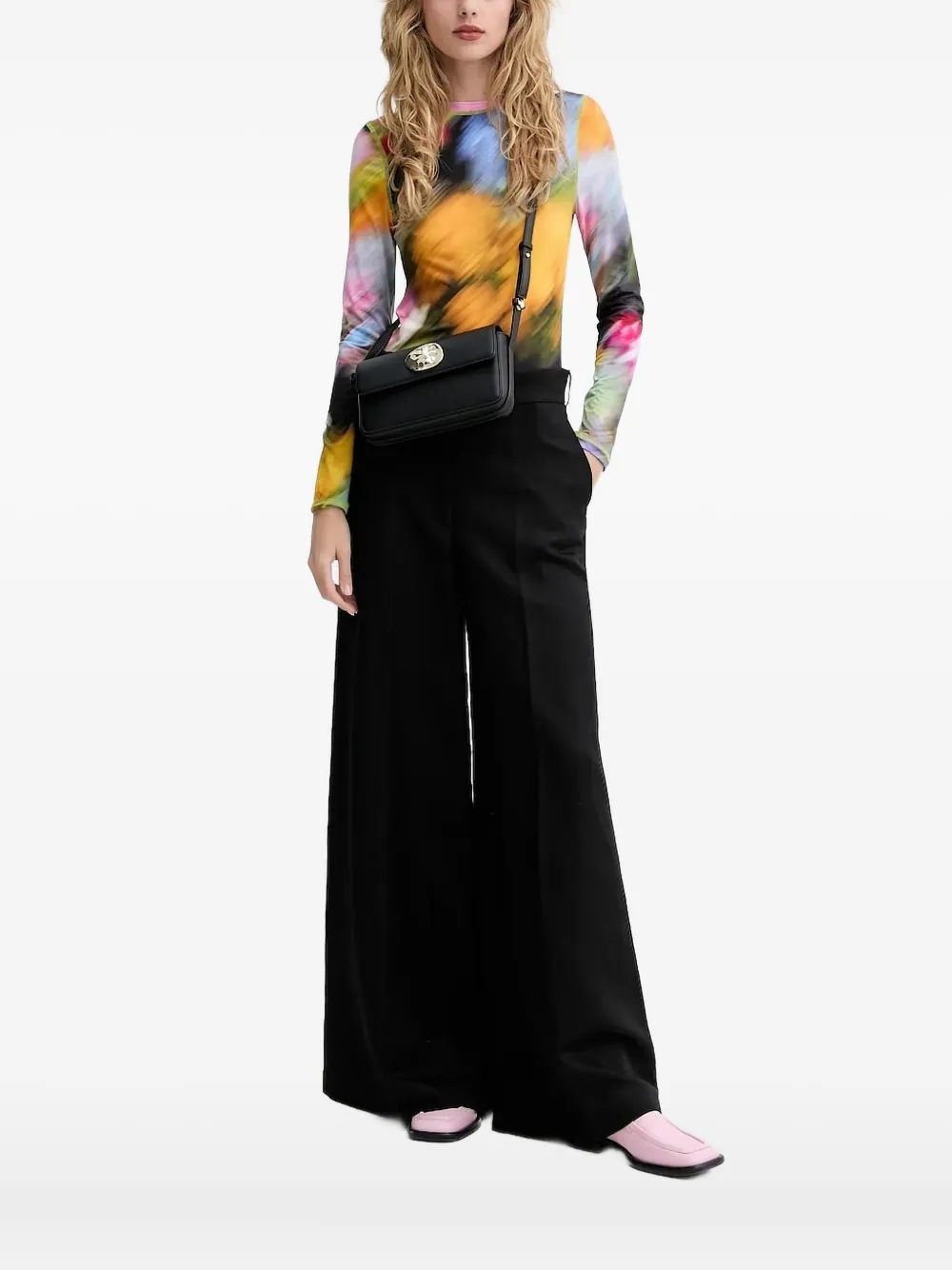 Stine Goya camiseta Liquid Floral con manga larga | azul | Image 1