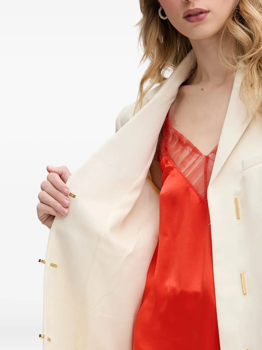 Stine Goya Blazer met split in de mouwen Wit