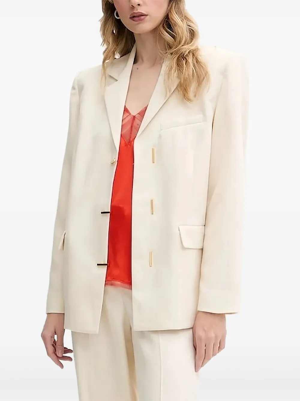 Stine Goya split-sleeve blazer Wit