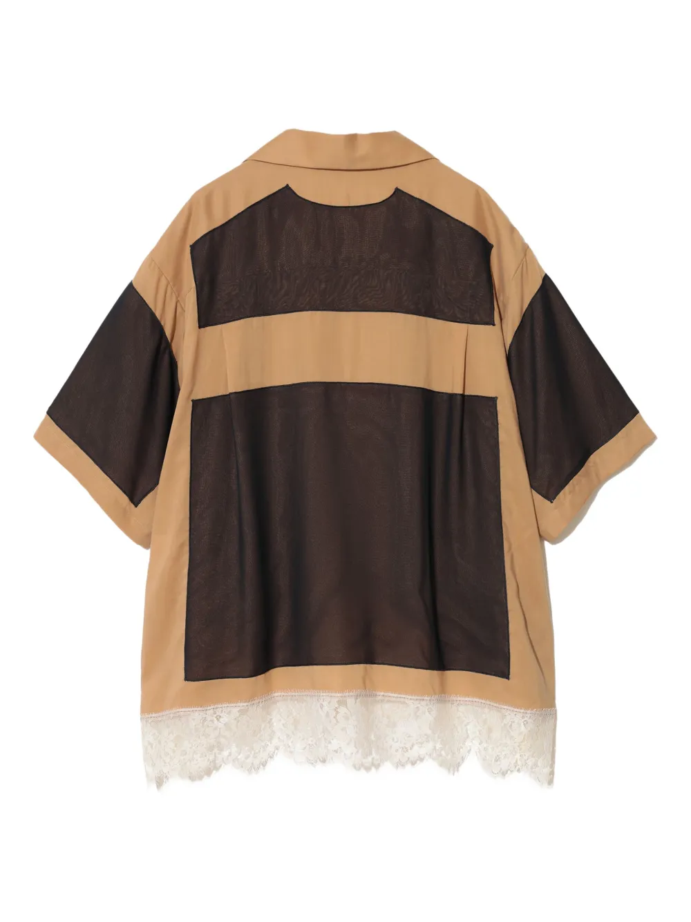 Undercover lace-detailing shirt - Beige