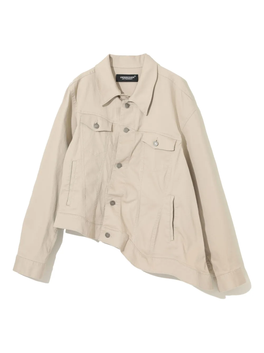 Undercover asymmetrical button-up jacket - ニュートラル Undercover asymmetrical button-up jacket - ニュートラル