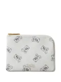 Undercover teddy-print zip-around purse - White