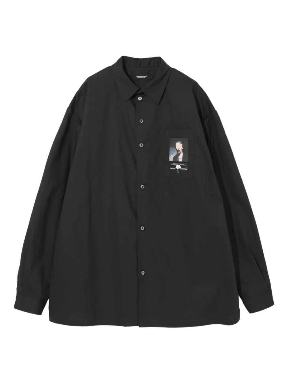 Undercover portrait-print shirt Zwart