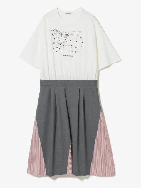 Undercover unicorn-print pleated dress