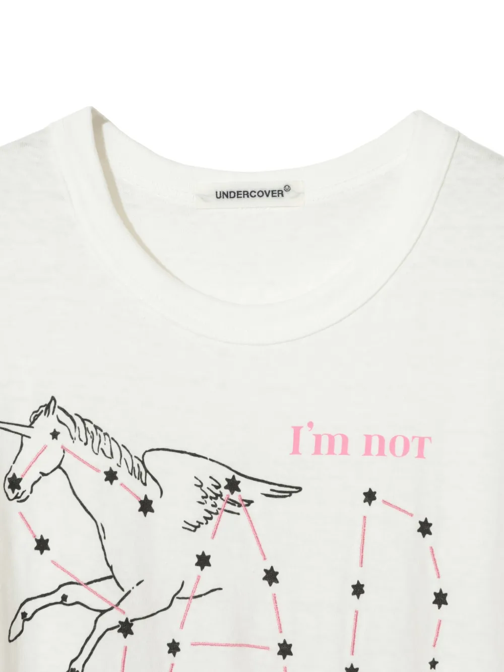 Undercover Geplooide jurk met eenhoornprint Wit