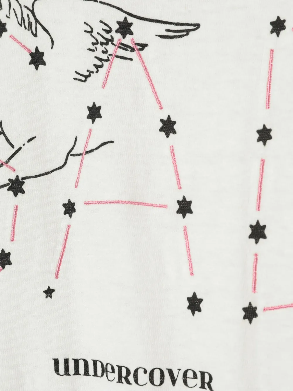 Undercover Geplooide jurk met eenhoornprint Wit
