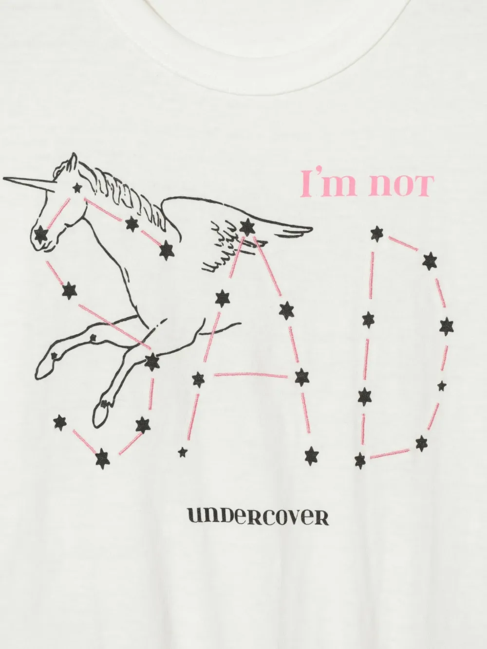 Undercover Geplooide jurk met eenhoornprint Wit