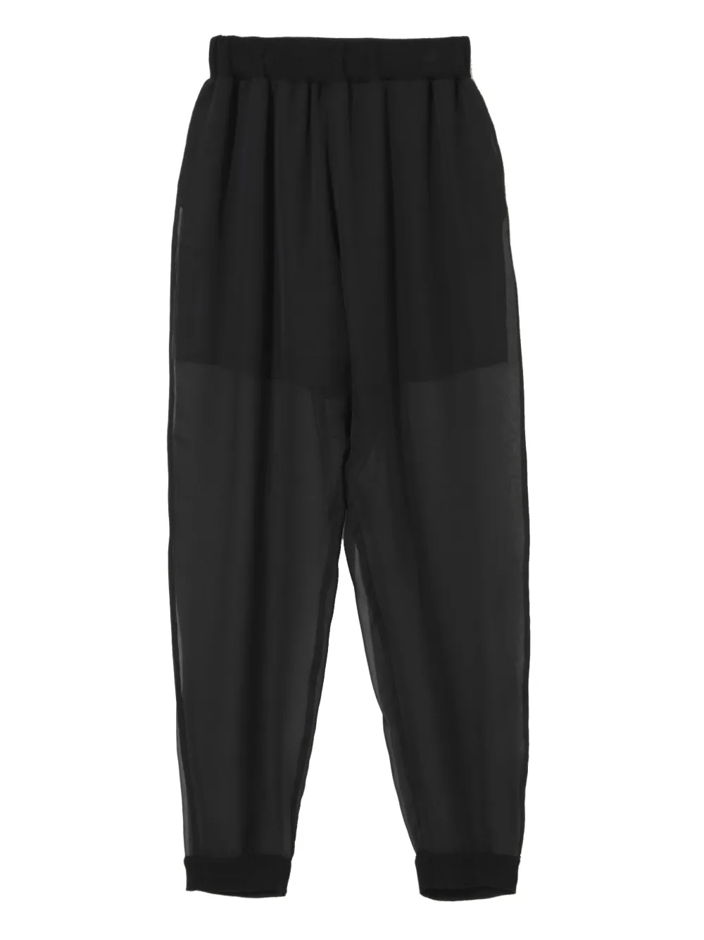 Undercover elasticated-waist tapered trousers - Zwart