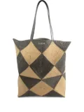 LOEWE XL Puzzle Fold geometric woven tote bag - Neutrals