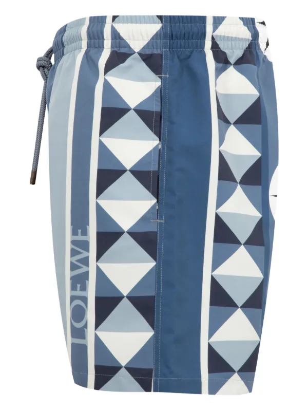 ロエベ メンズ水着 サイズS LOEWE ジオメトリックプリント トランクス