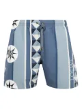LOEWE geometric-print swim shorts - Blue