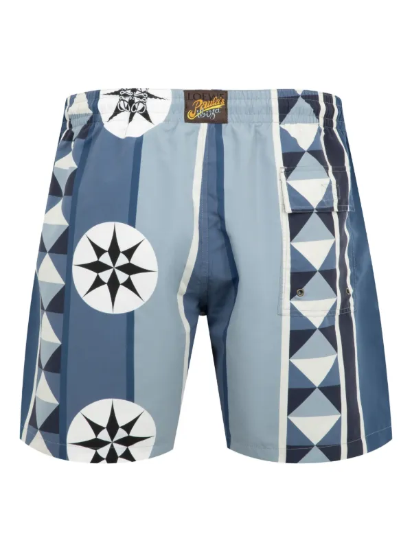 LOEWE ジオメトリックプリント トランクス水着 | ブルー | FARFETCH JP