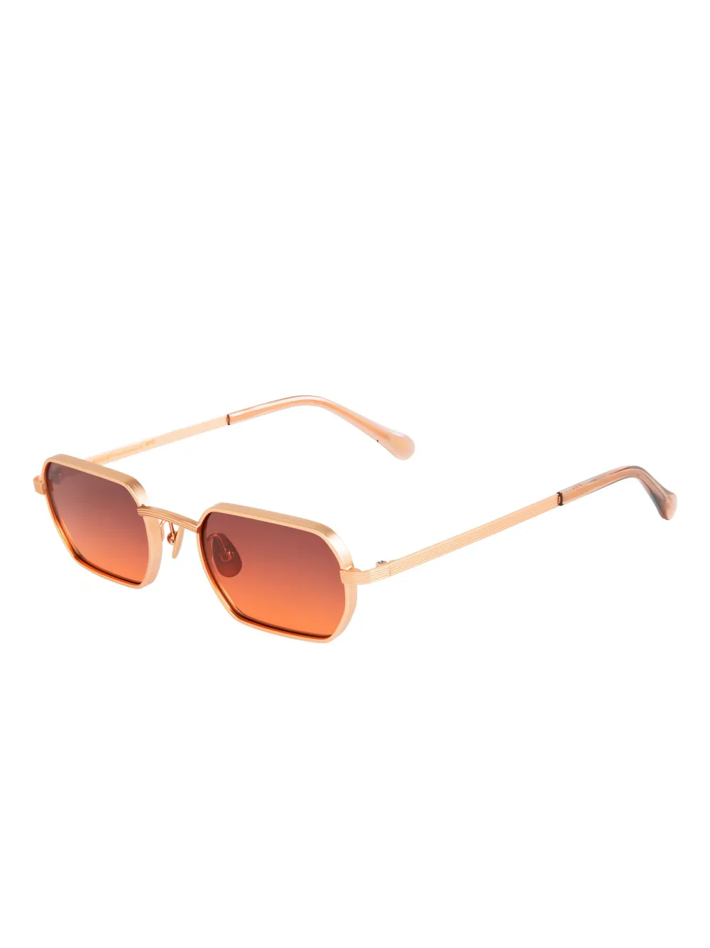 Moscot Zonnebril met rechthoekig montuur Roze