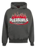 Pleasures flame-print hoodie - Black