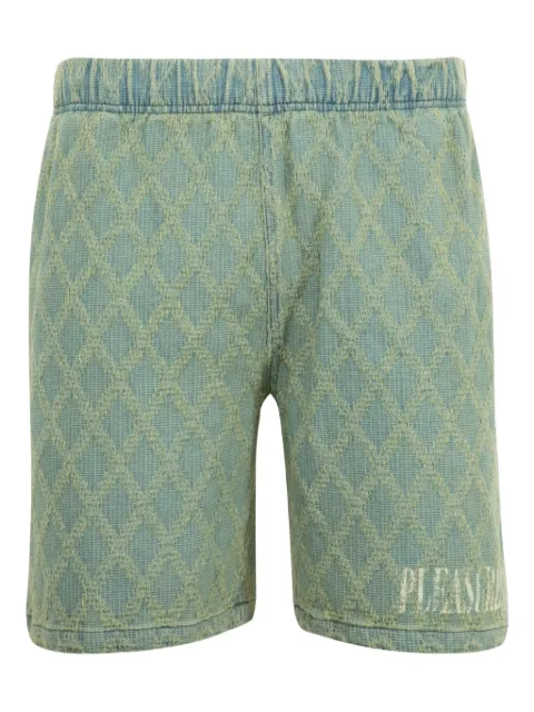 Pleasures diamond-jacquard shorts