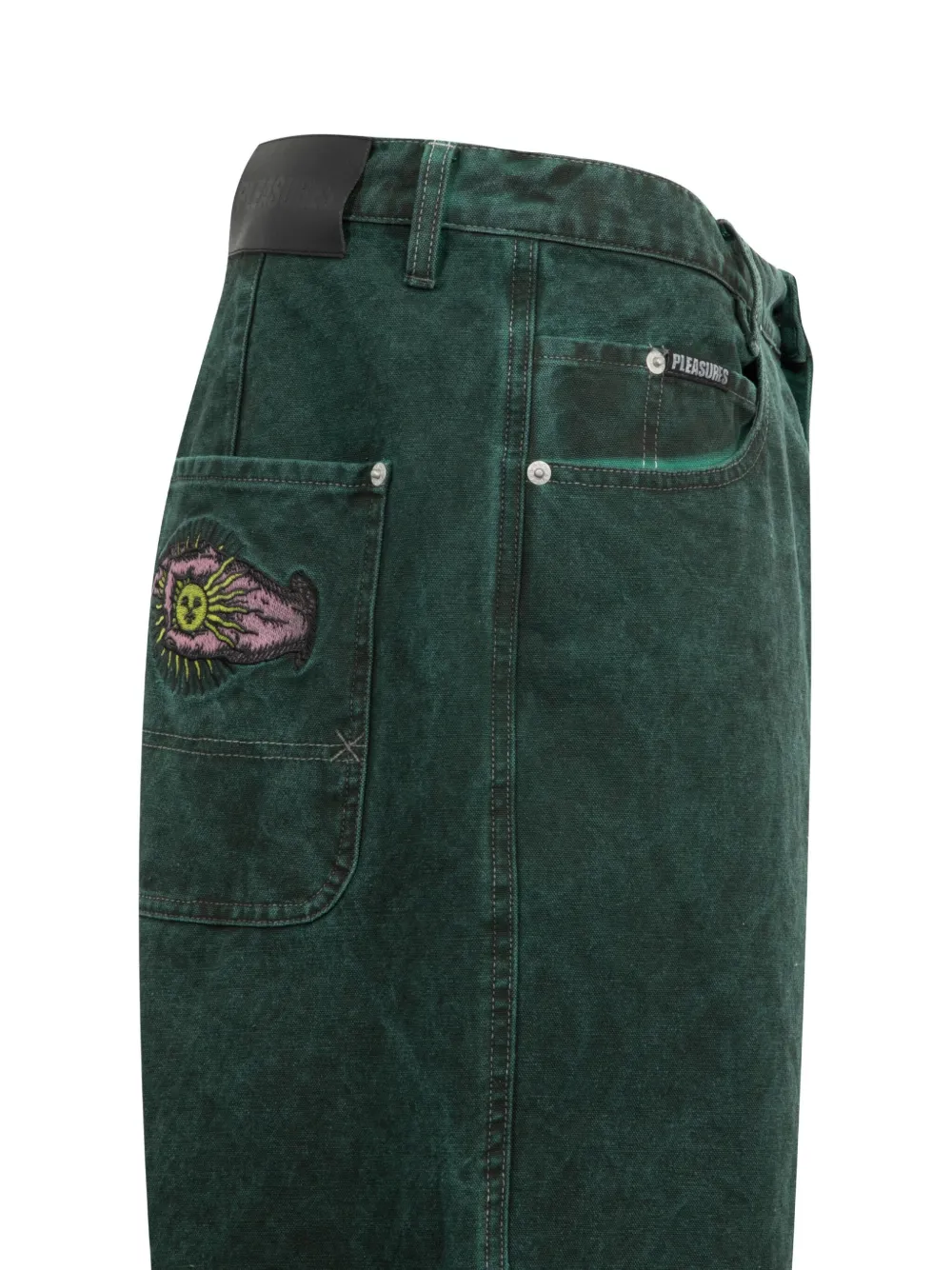 Pleasures Apollo denim shorts Groen